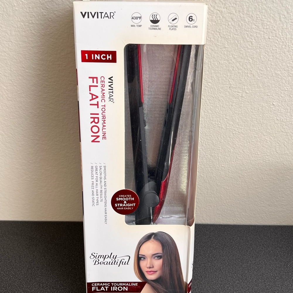 Vivitar Red and Black Ceramic Flat Iron